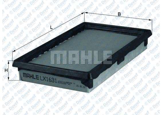 MAHLE LX1631 Hava Filtresi Nissan Qashqai 2007 - 2011 - Note 2007-> Micra 2003 ->  K12 Kasa